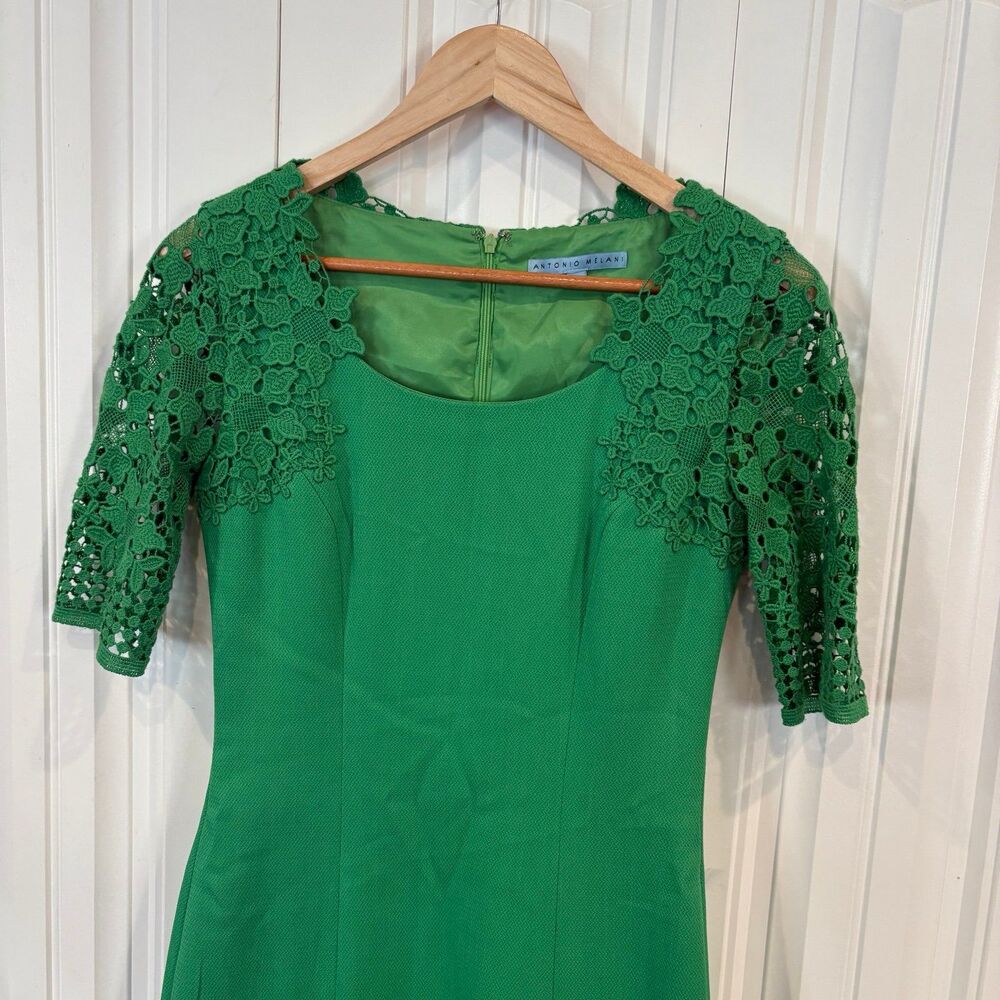 Antonio Melani Green Lace‎ Dress Size 0 - Picture 3 of 8